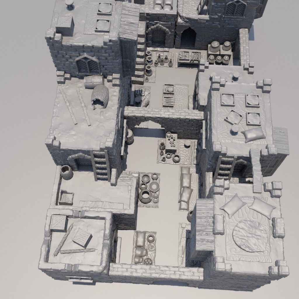 Desert Baazar District  Tabletop Terrain 28 mm 3D print model_8