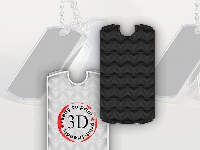 Dog Tag Side Triangle Free 3D print model