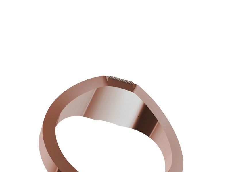 c hexagon signet ring stl verified 3D print model_5