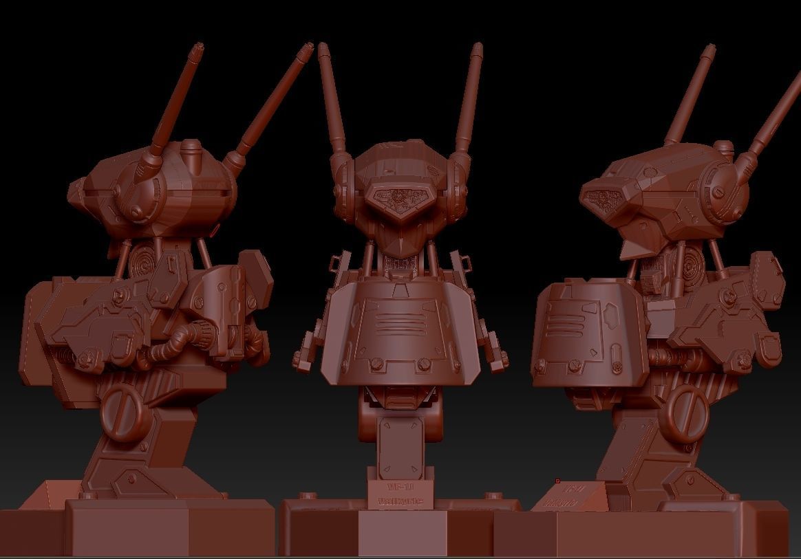 MACROSS VF-1J bust 3D print model_7