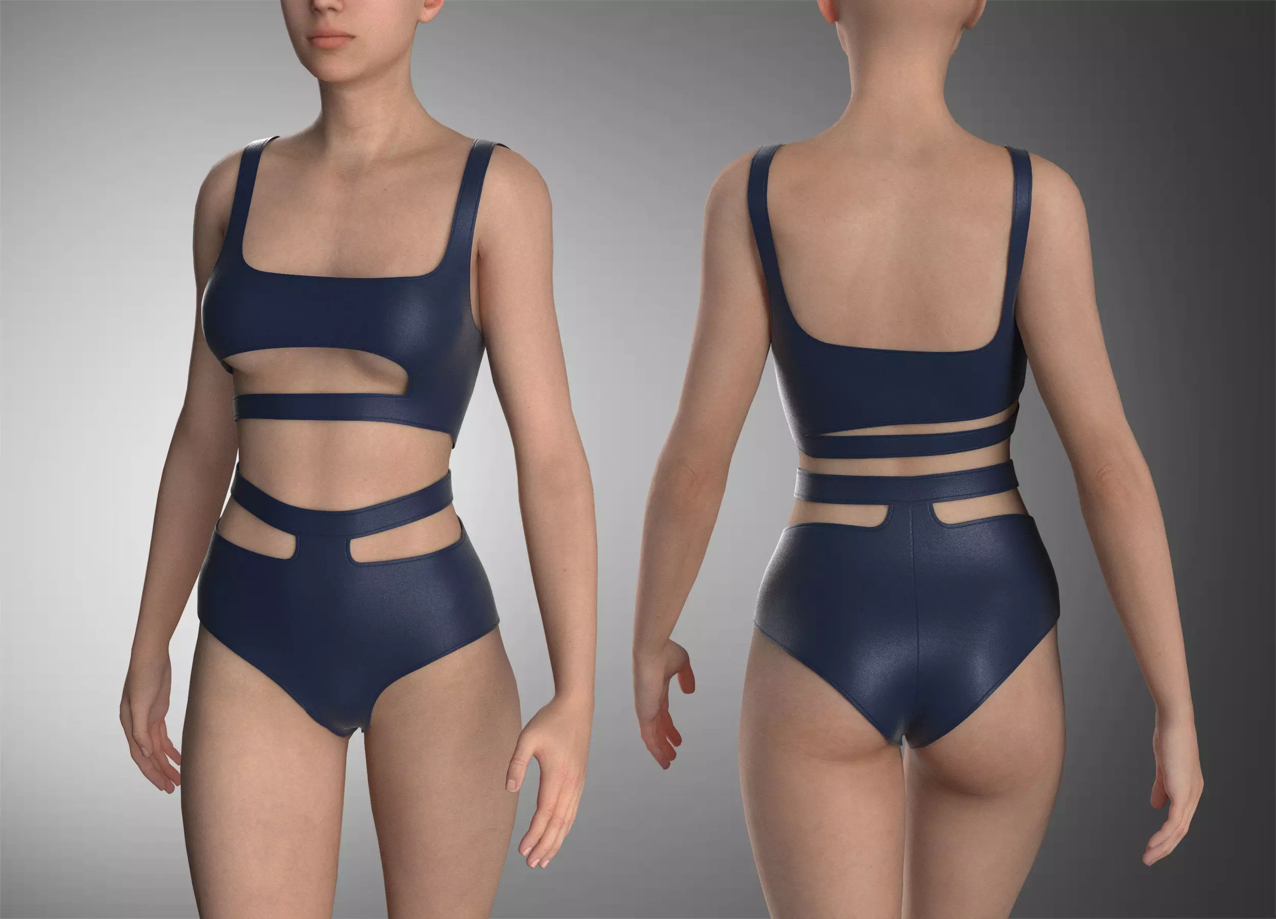 BLUE SWIMWEAR 3D model