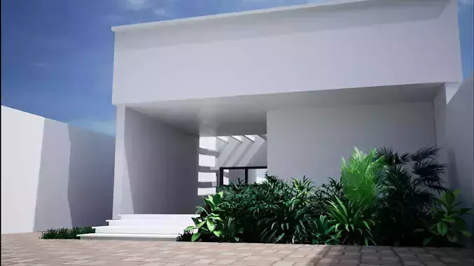 Sweethome front of modern house