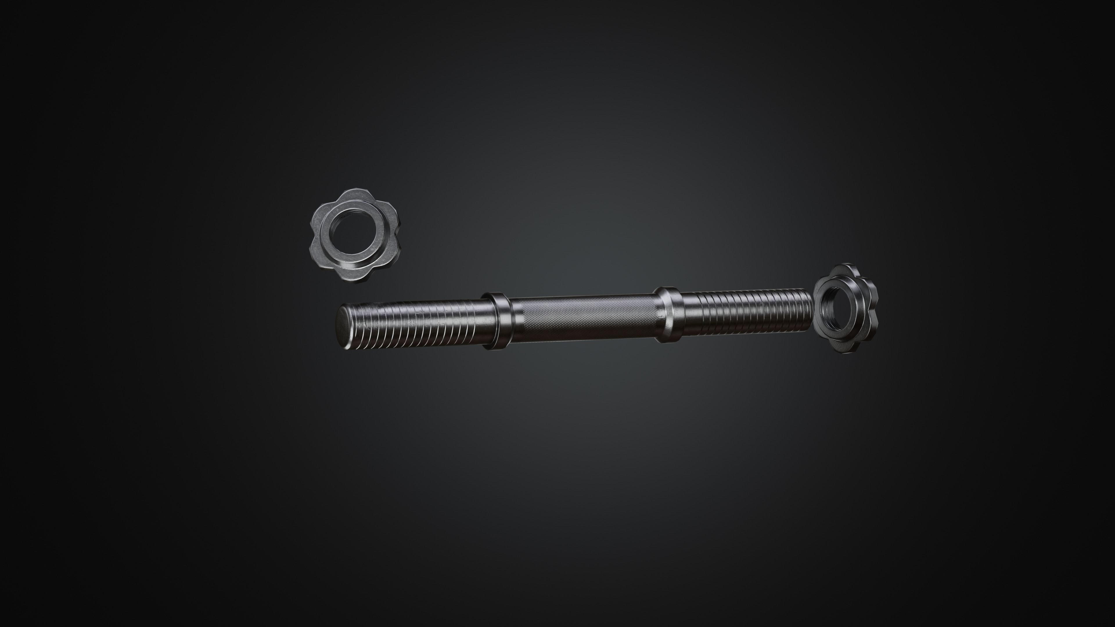 Dumbbell pair of dumbbells Low-poly 3D model_5