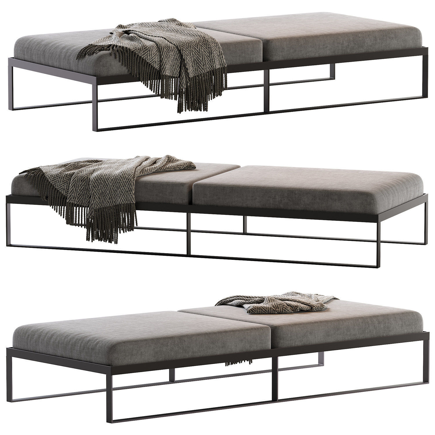 Garden Easy Daybed 3D model_26