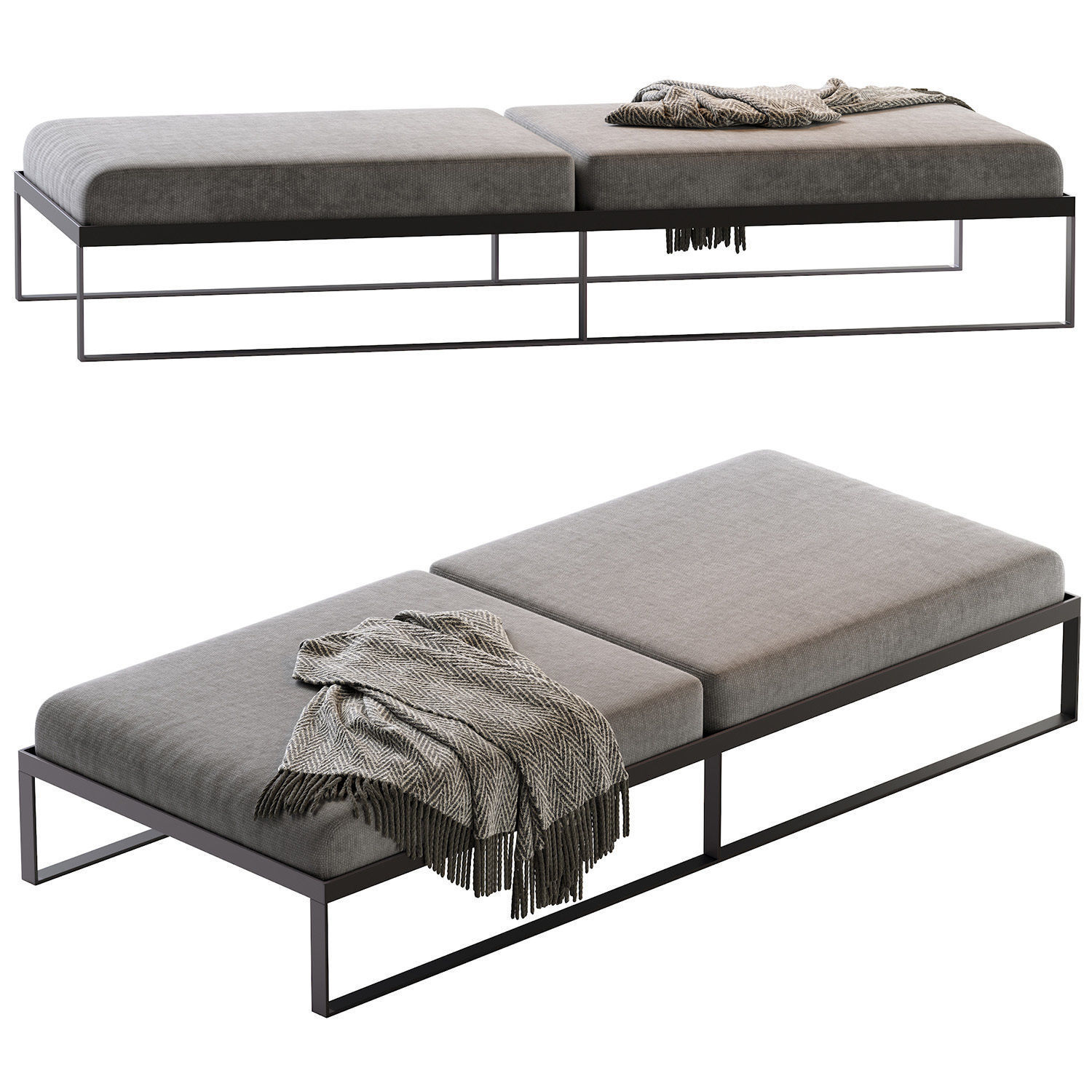 Garden Easy Daybed 3D model_27