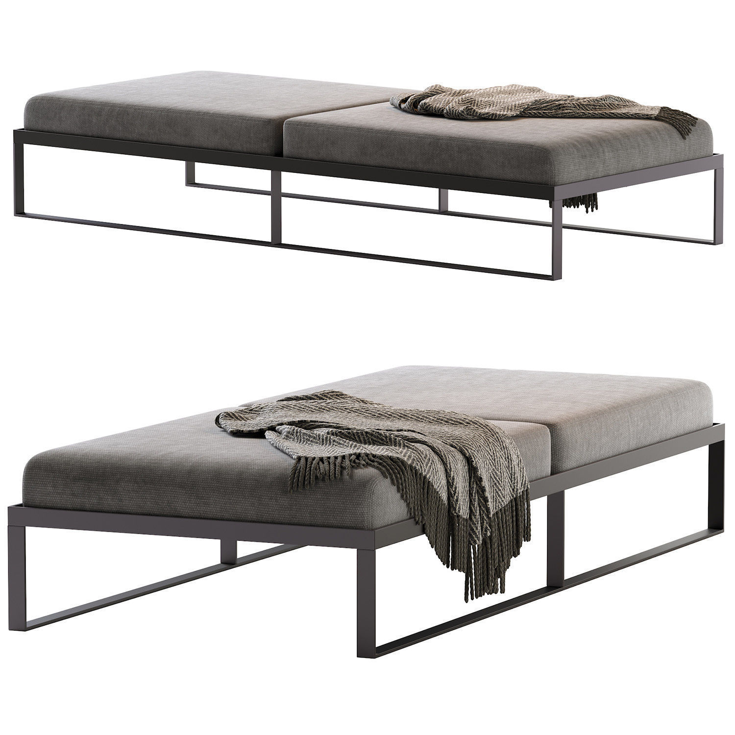 Garden Easy Daybed 3D model_28