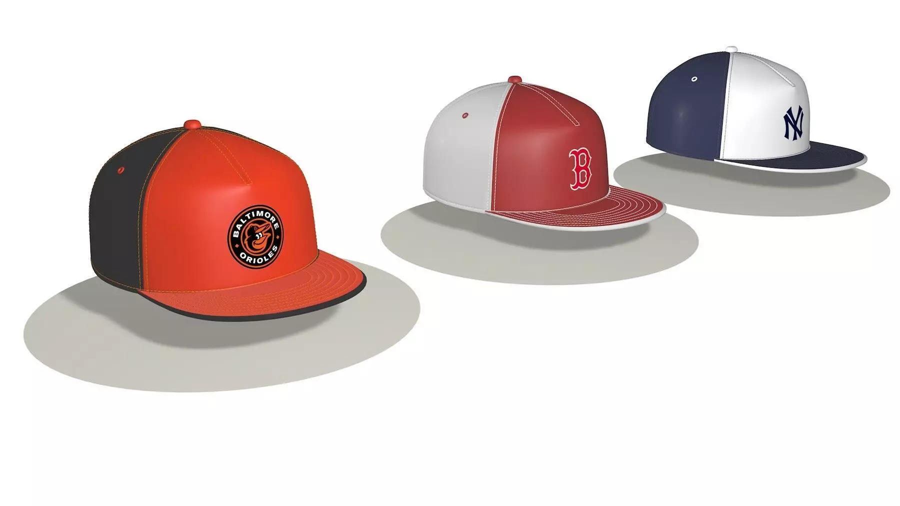 Cap header Cap-head three textures 3D model