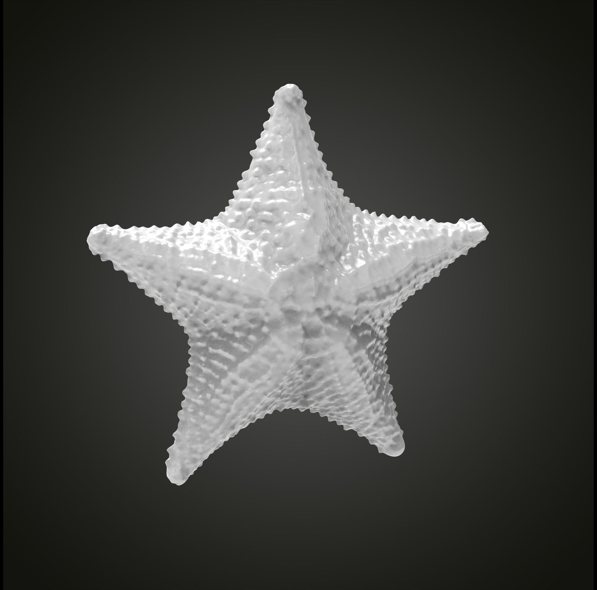 Starfish gold 3D print model_13