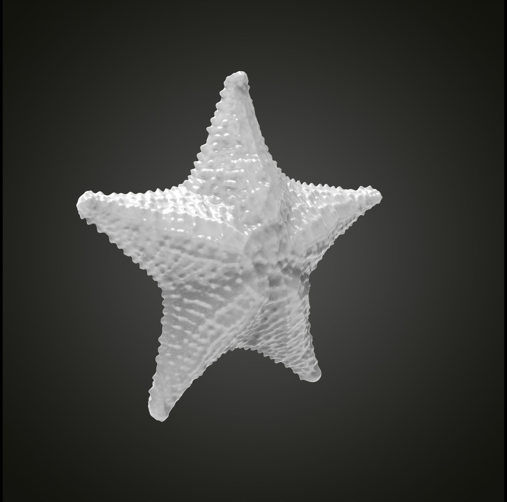 Starfish gold 3D print model_12