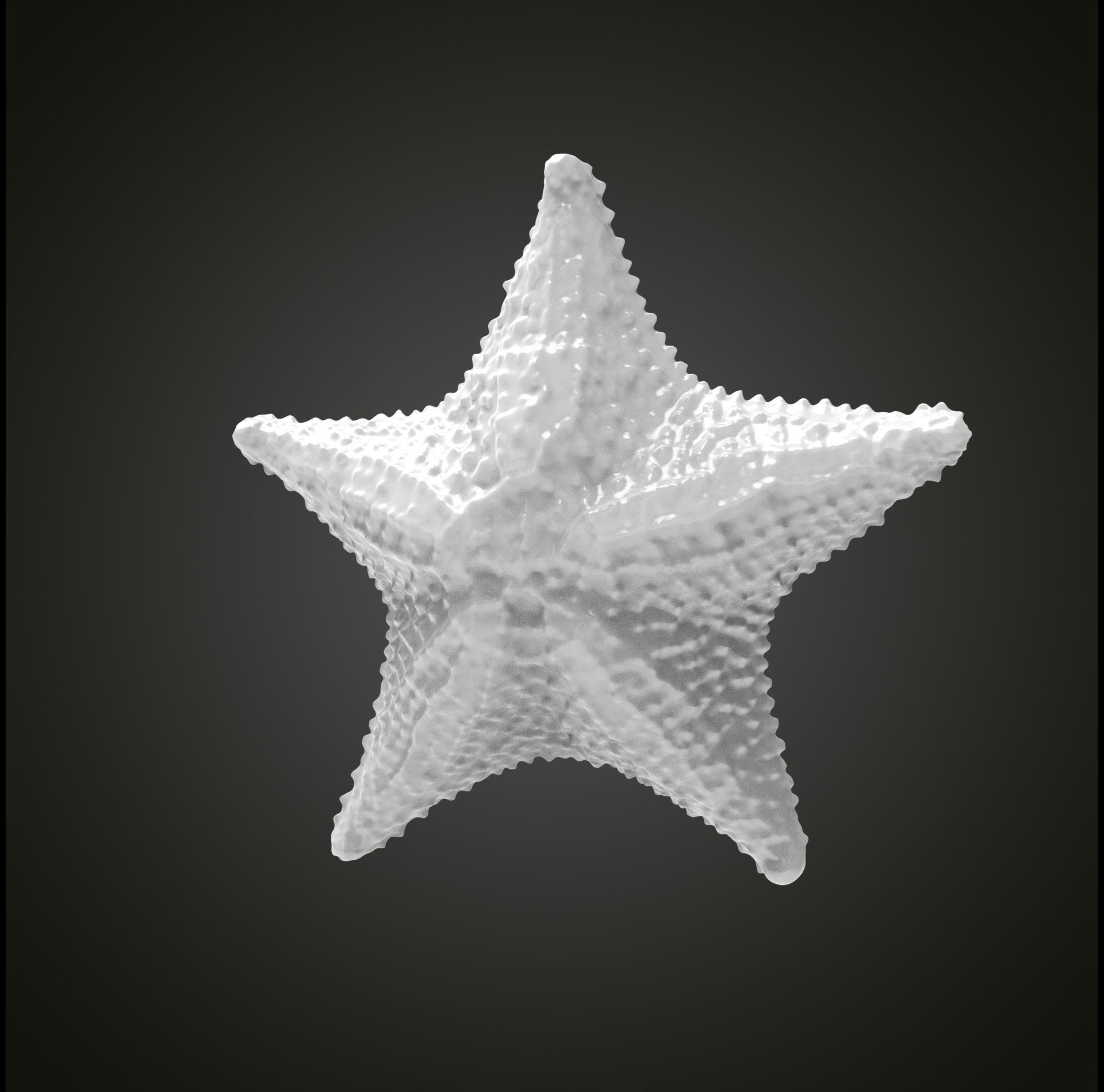 Starfish gold 3D print model_11