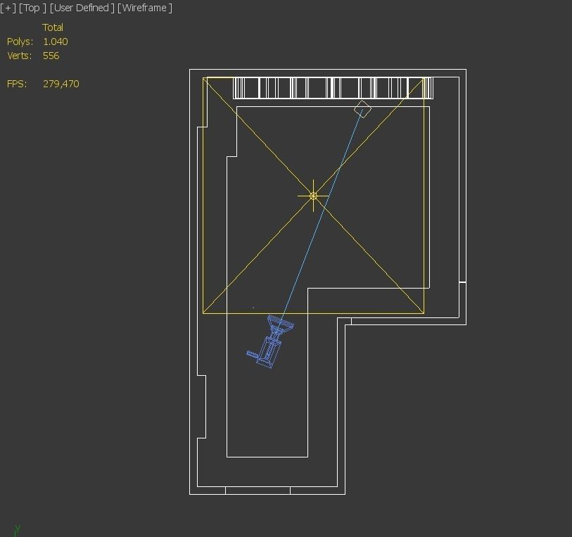 decor geometric wall shelf 3D model_2