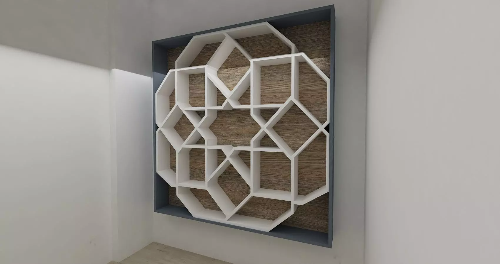 decor geometric wall shelf 3D model_0