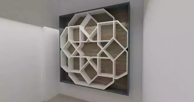 decor geometric wall shelf