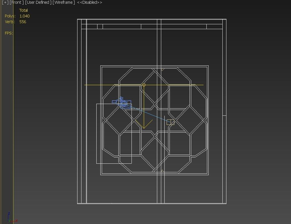 decor geometric wall shelf 3D model_3
