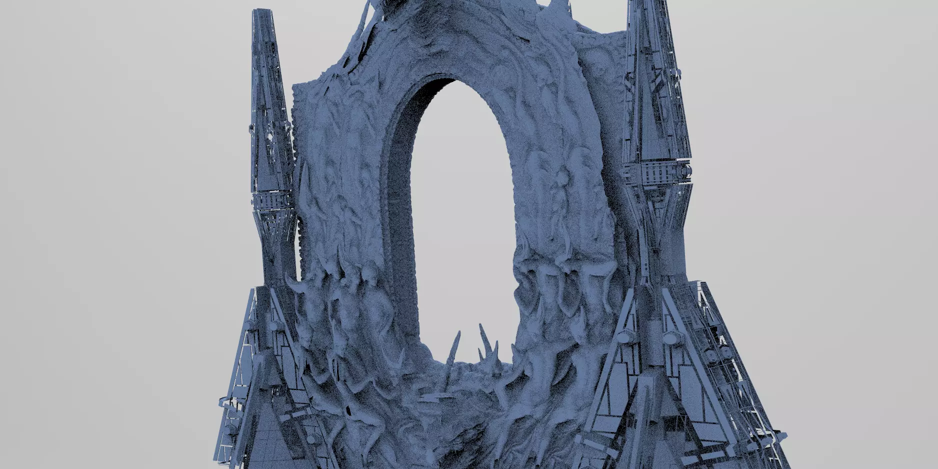 Portal Dantes Hell inferno Doorway 2 3D model_0