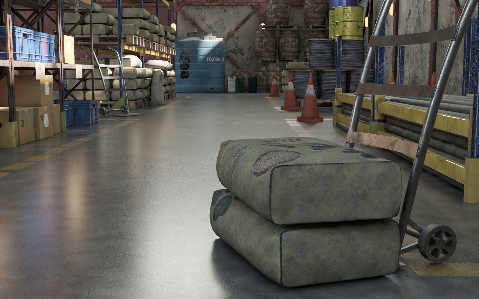 Warehouse lowpoly Bundle VOL 1 Low-poly 3D model_6