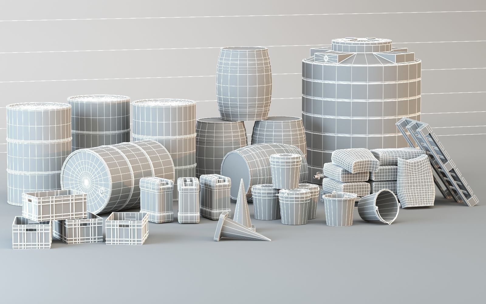 Warehouse lowpoly Bundle VOL 1 Low-poly 3D model_25