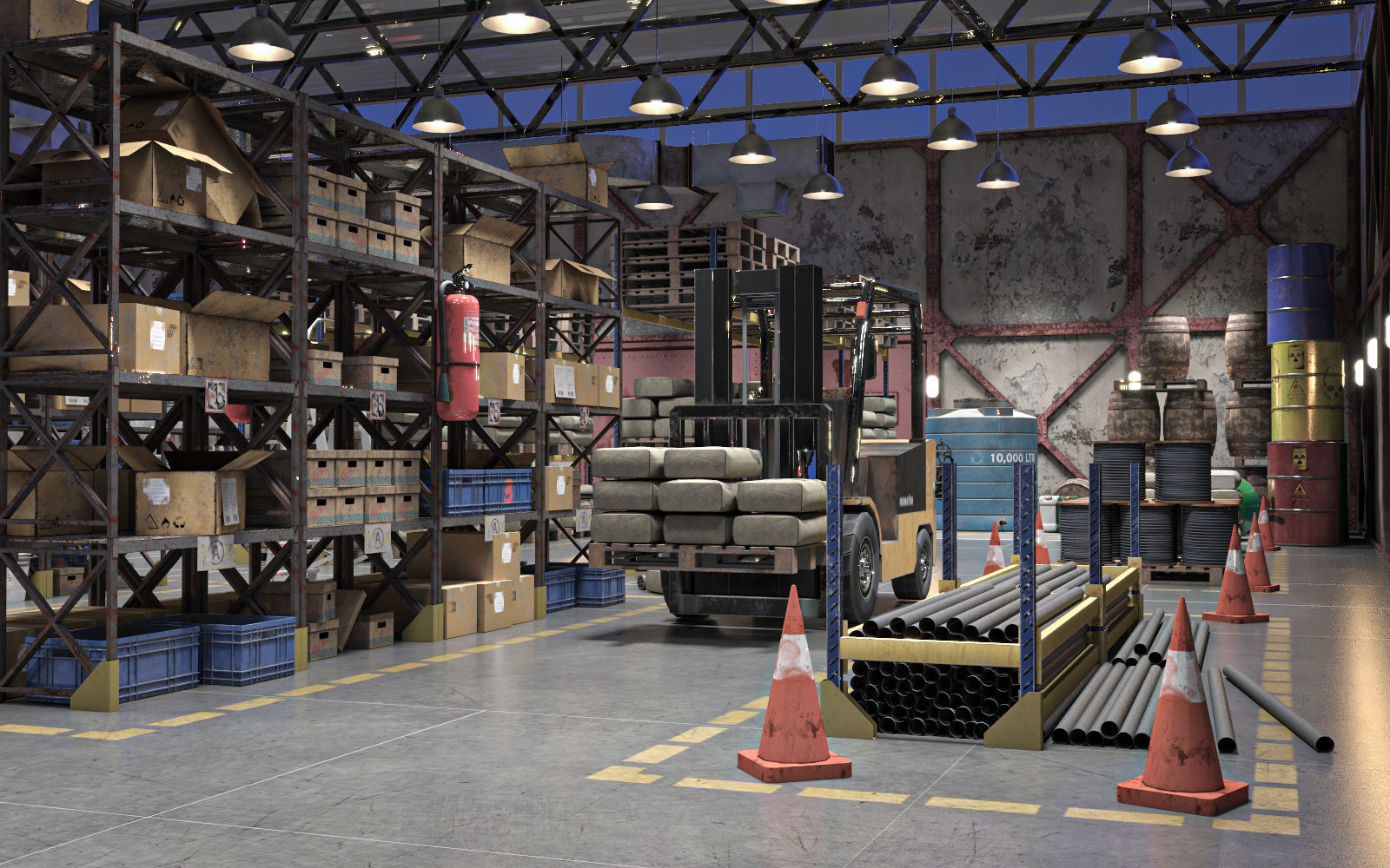 Warehouse lowpoly Bundle VOL 1 Low-poly 3D model_9