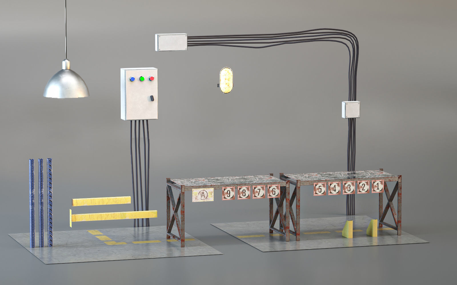 Warehouse lowpoly Bundle VOL 1 Low-poly 3D model_15