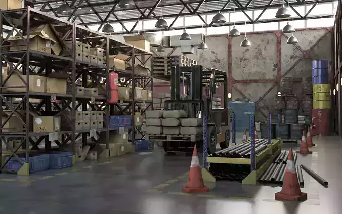Warehouse lowpoly Bundle VOL 1 Low-poly 3D model