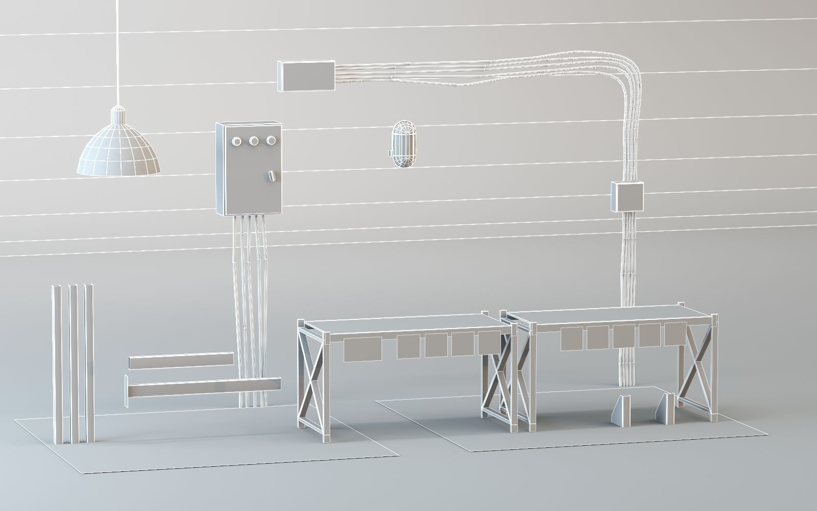 Warehouse lowpoly Bundle VOL 1 Low-poly 3D model_21