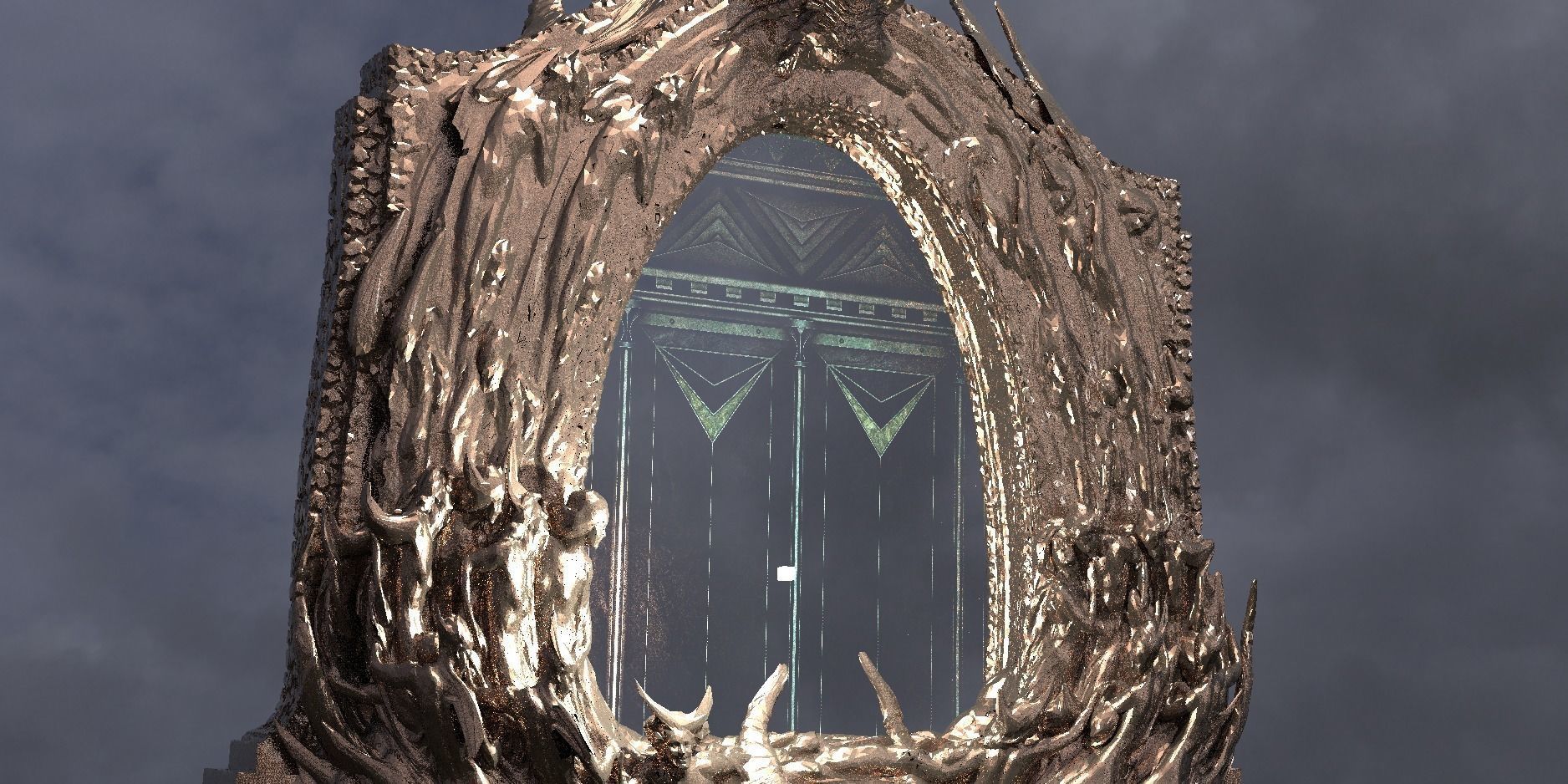 Witches Medieval Portal Doorway 2 3D model_1