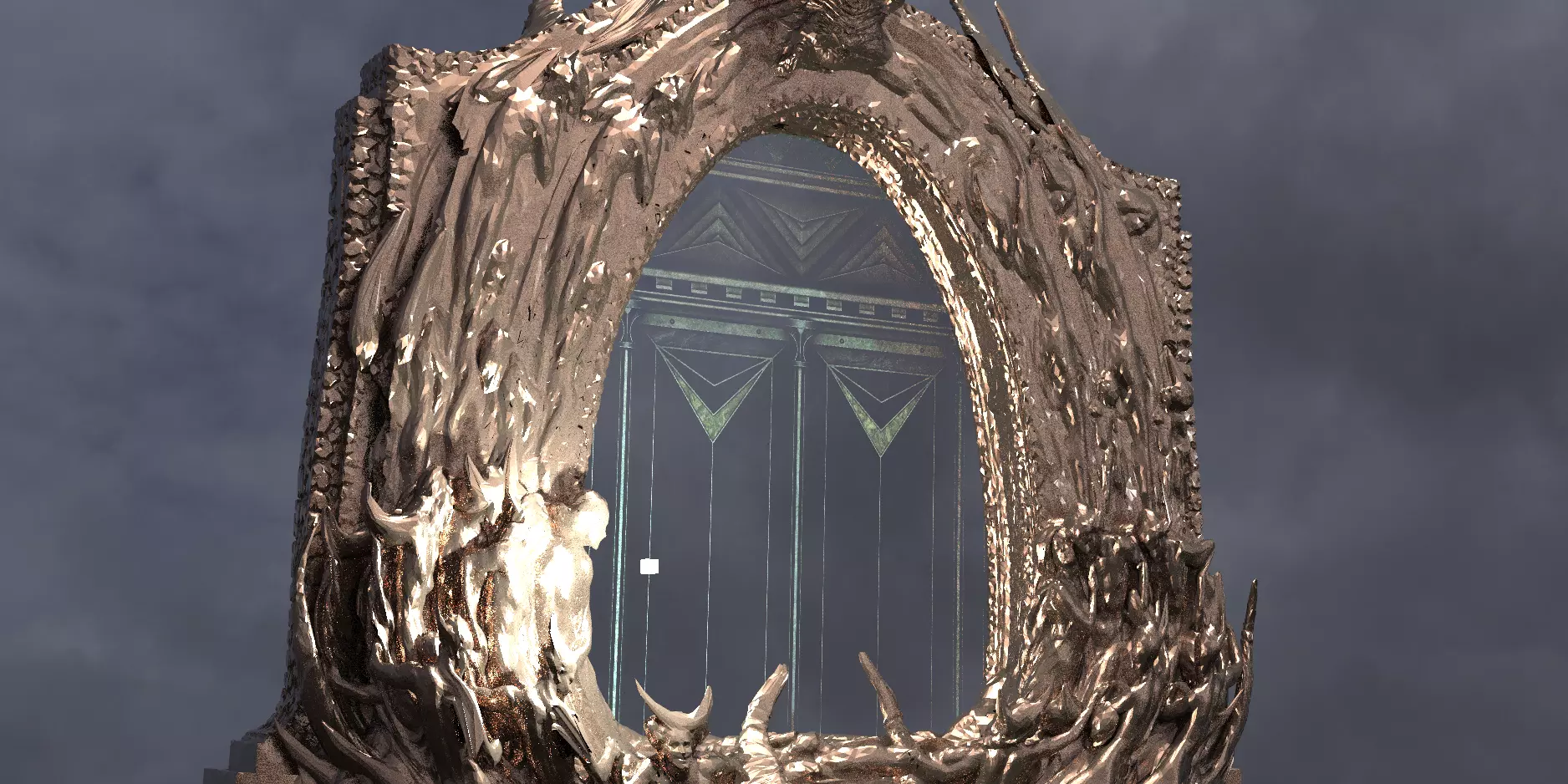 Witches Medieval Portal Doorway 2 3D model_0