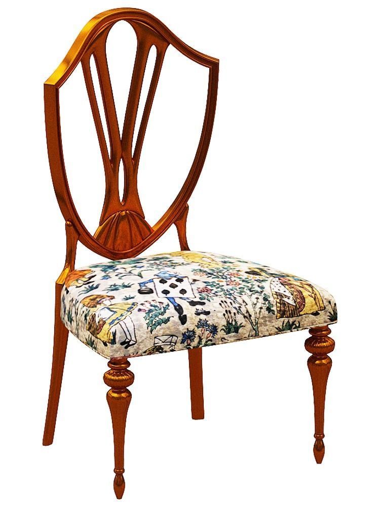 classical Dining set Low-poly 3D model_8