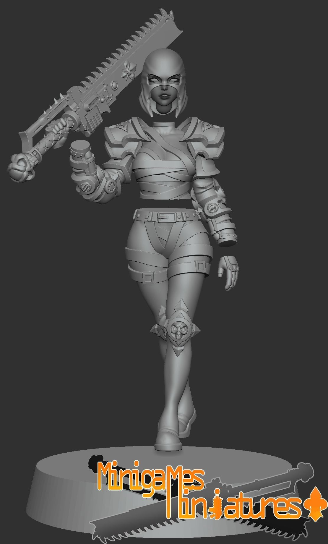 Space nuns anime figurines 3D print model_5