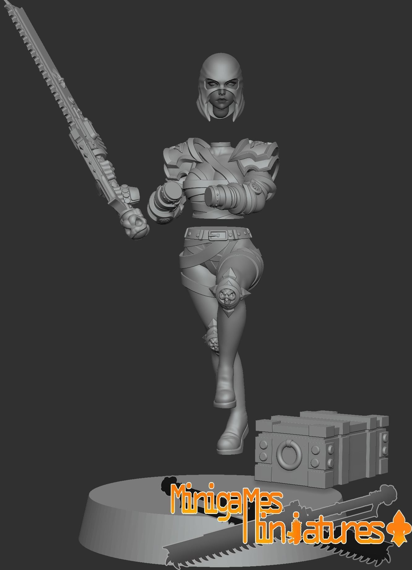 Space nuns anime figurines 3D print model_6