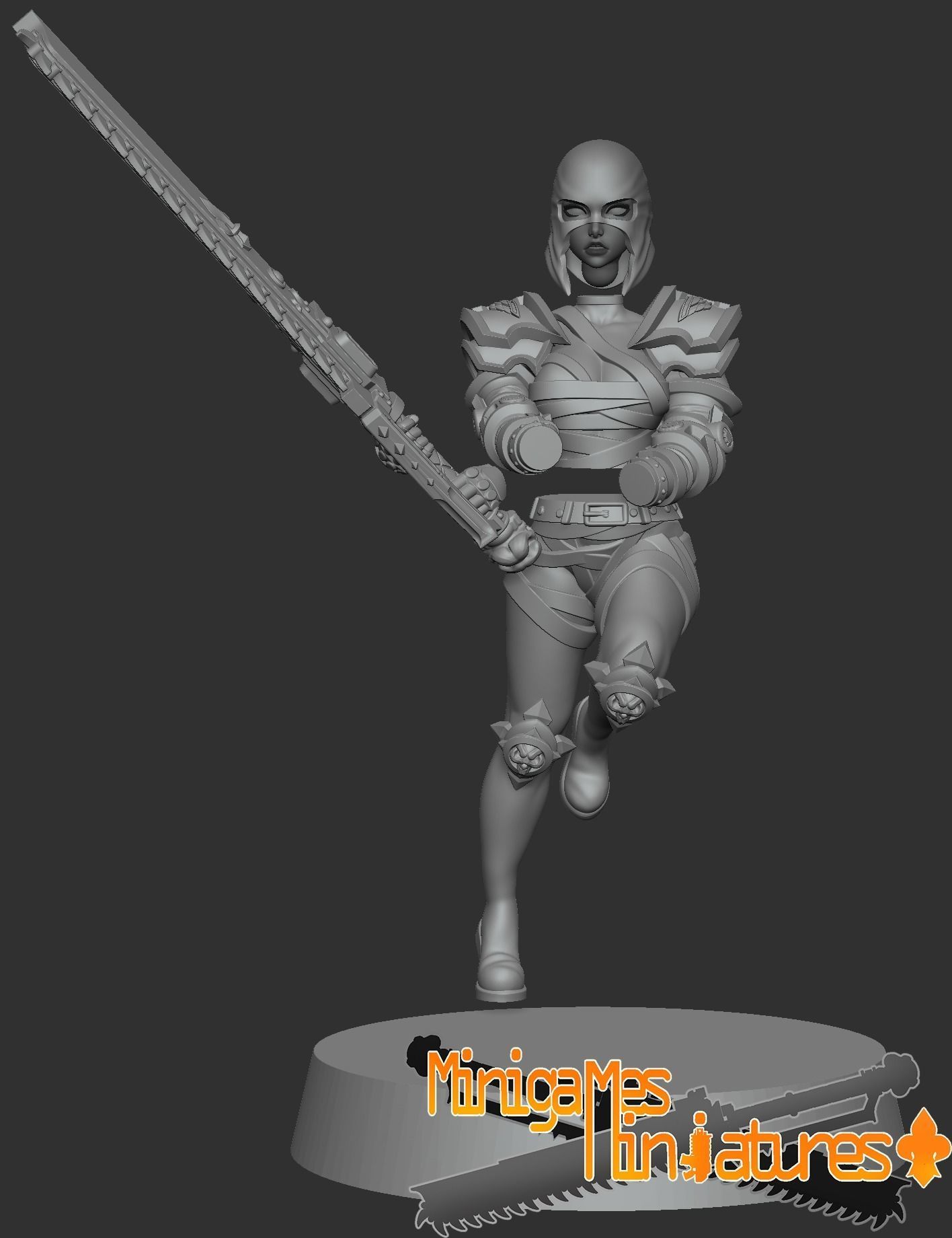 Space nuns anime figurines 3D print model_4