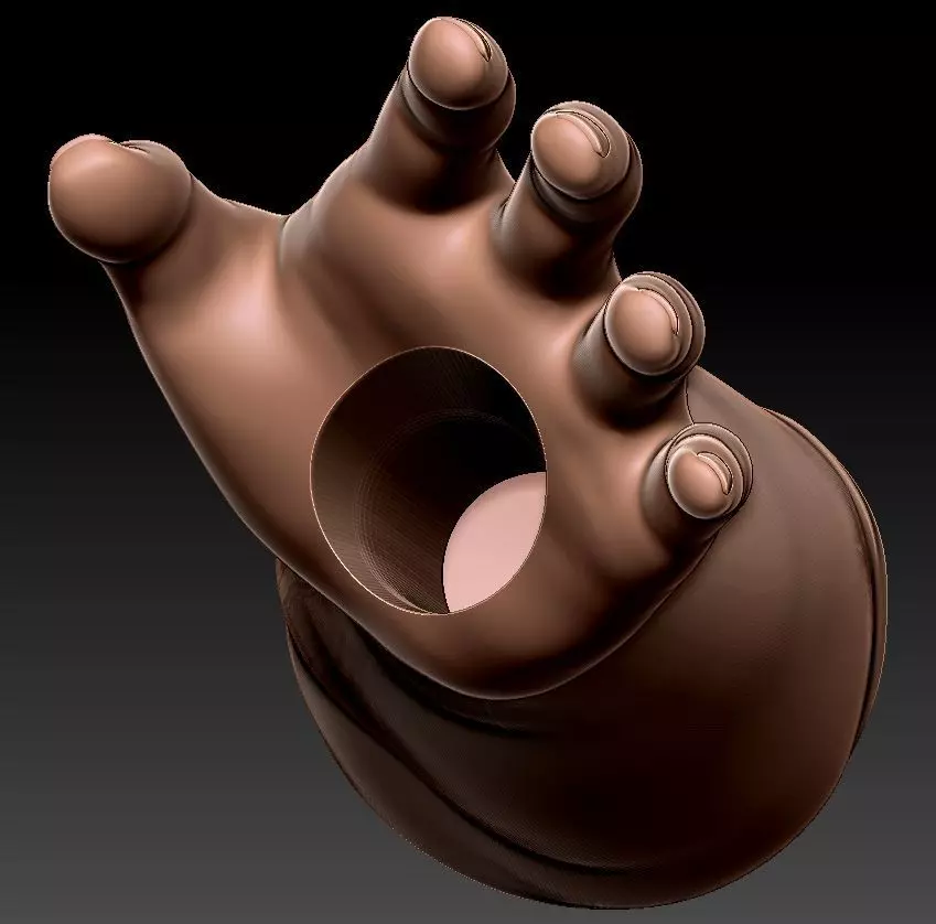 FLOWER HOLDING HAND VASE 2 3D print model