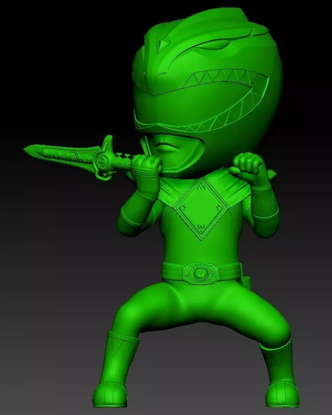 Green Ranger chibi version 2 3D print model