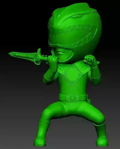 Green Ranger chibi version 2 3D print model