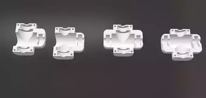 Gear box with bevel gear 3D print model