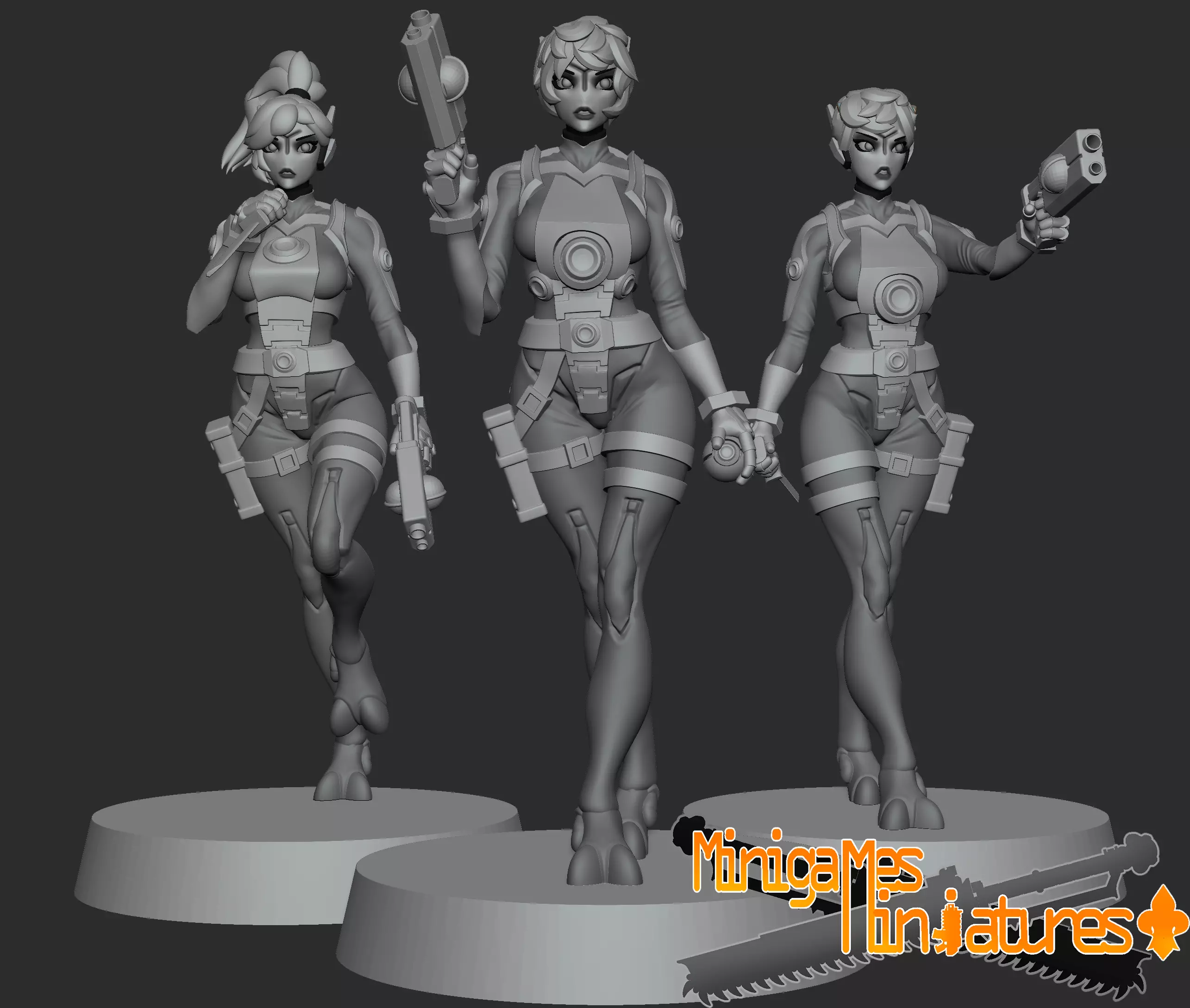 Greater good pilots anime figurines 3D print model_0