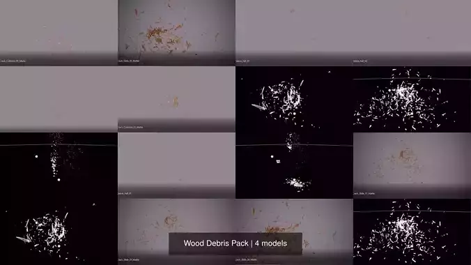 Wood Debris Pack 3D Model Collection
