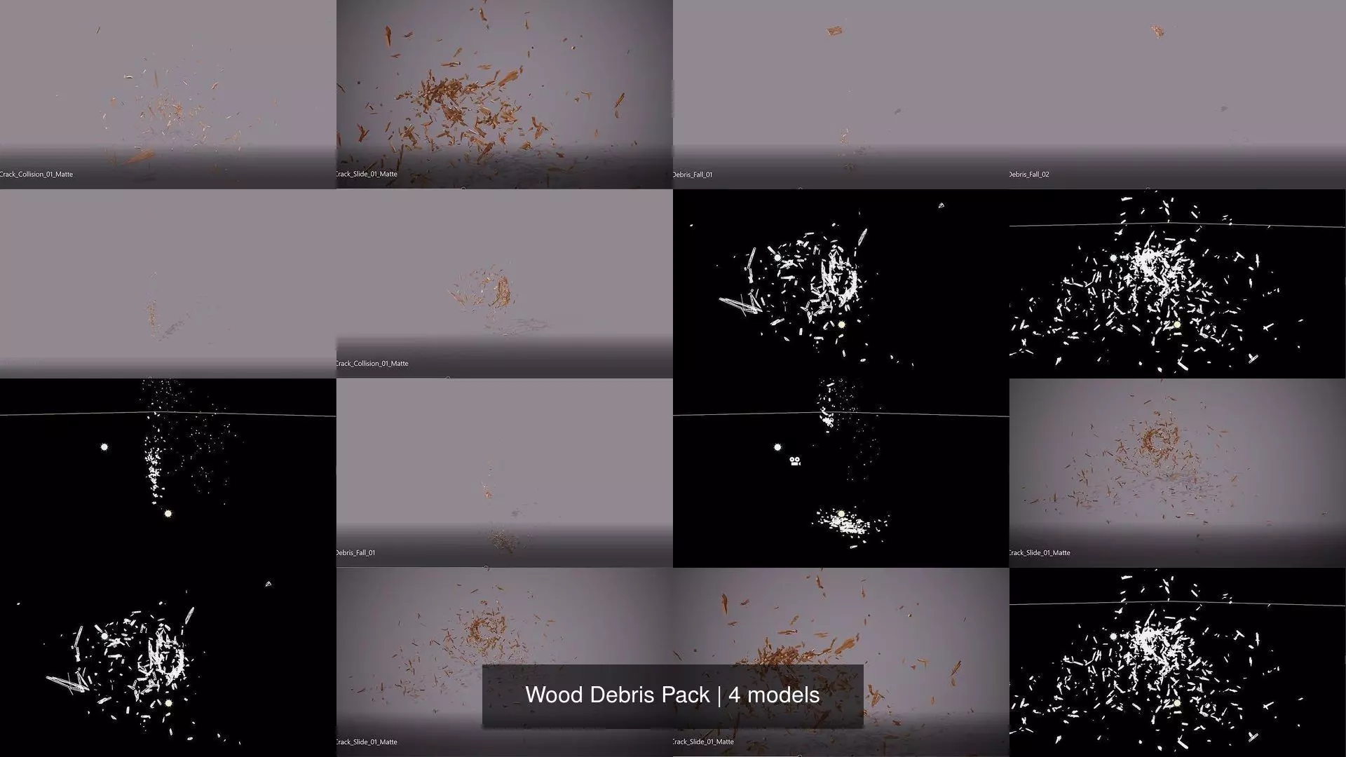 Wood Debris Pack 3D Model Collection_0
