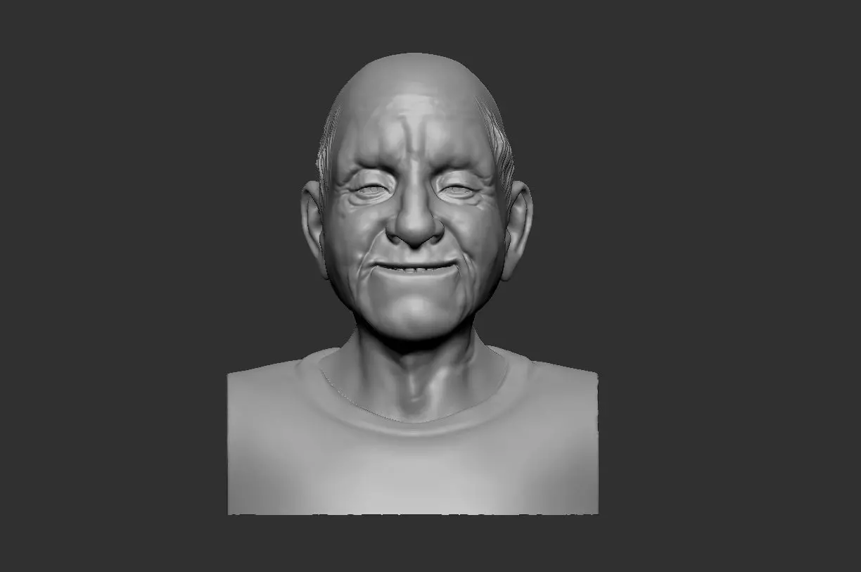 old man - Popeye -  grandfather BUST 3D print model_0