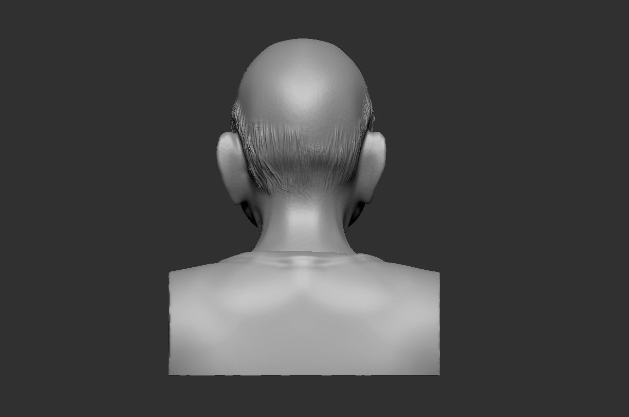 old man - Popeye -  grandfather BUST 3D print model_3