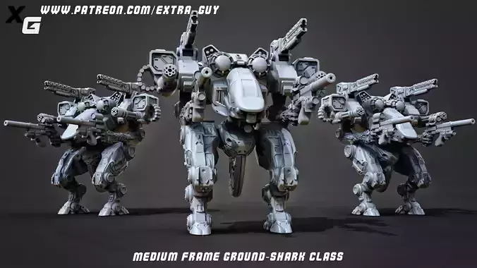 Shark Class Combat Mech Over 85mm Height