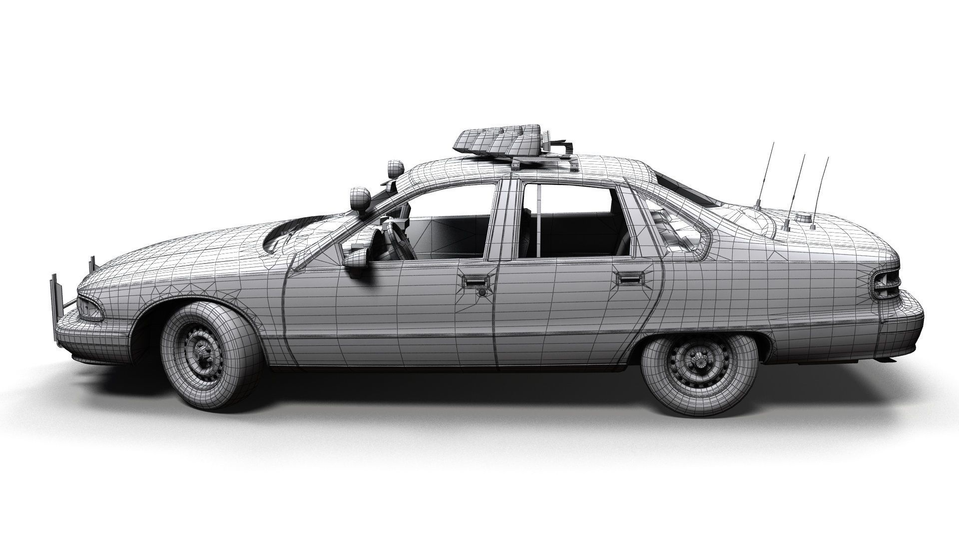 NYPD  police car Low-poly 3D model_14