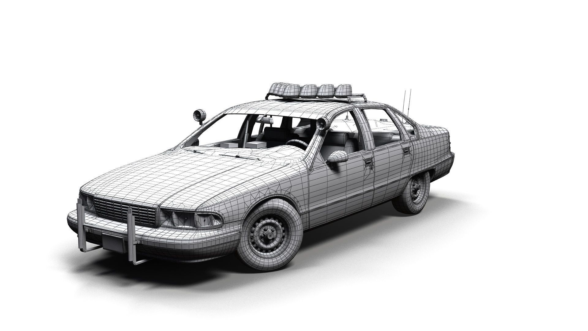 NYPD  police car Low-poly 3D model_11