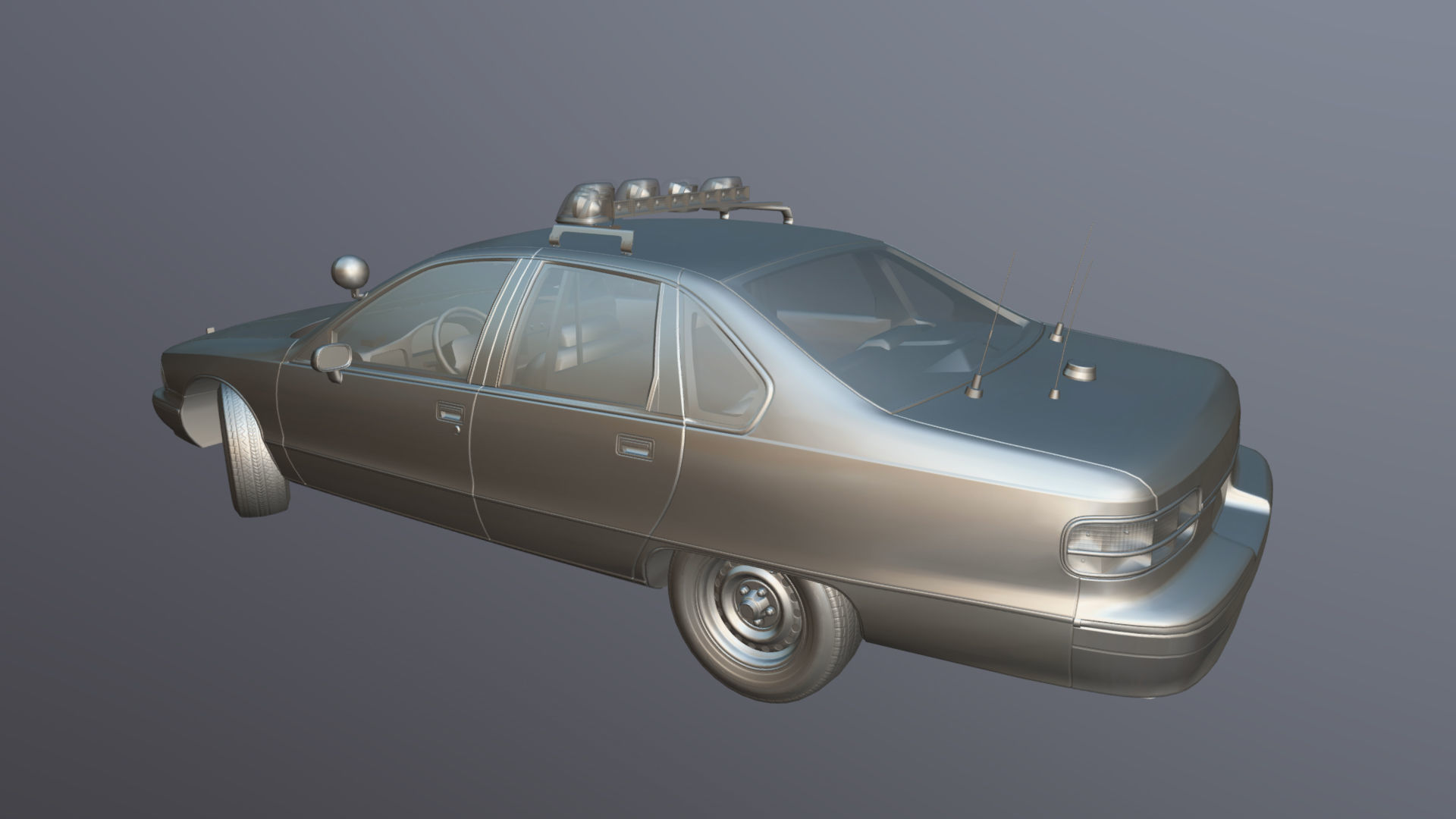 NYPD  police car Low-poly 3D model_31