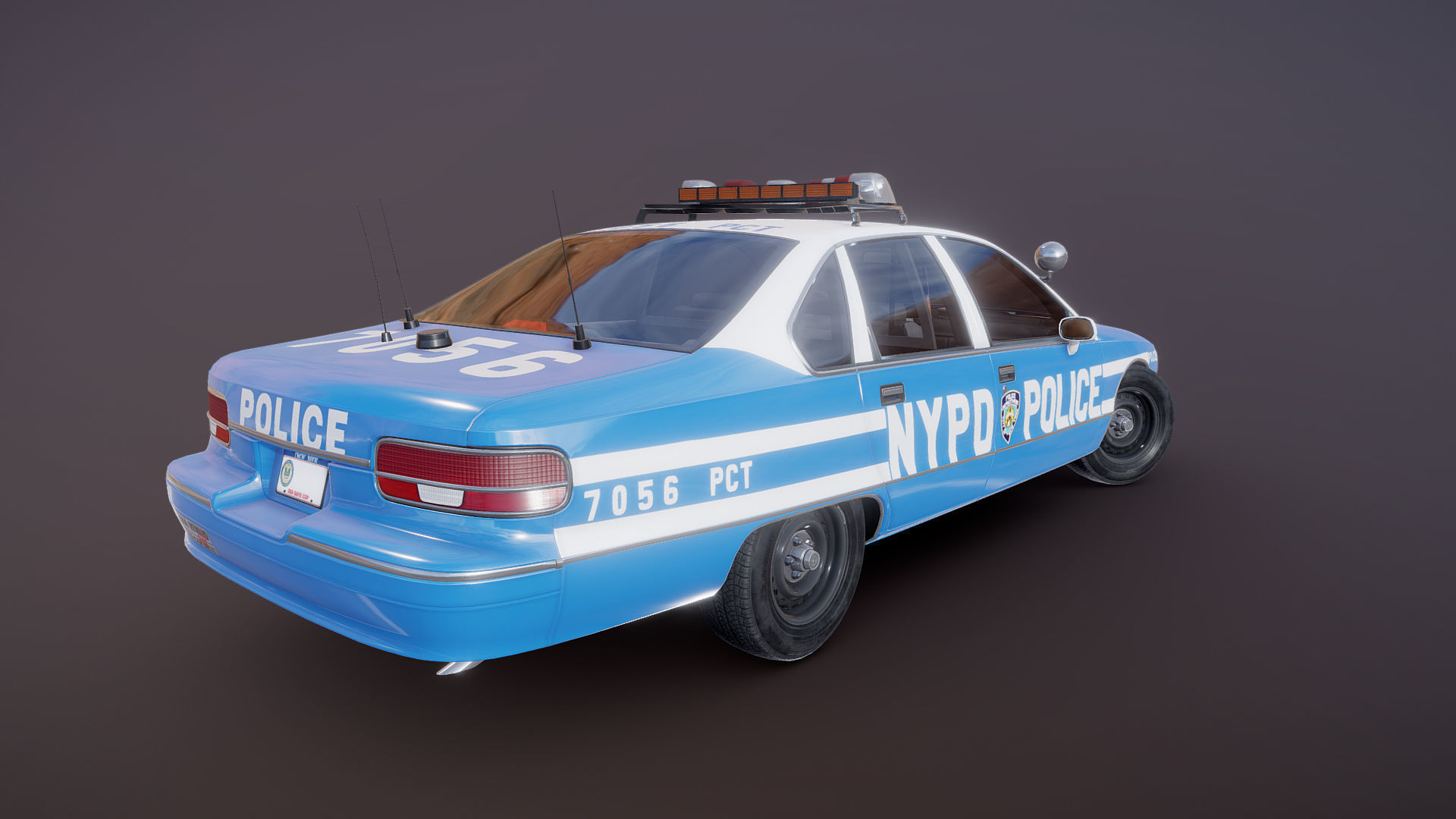 NYPD  police car Low-poly 3D model_19
