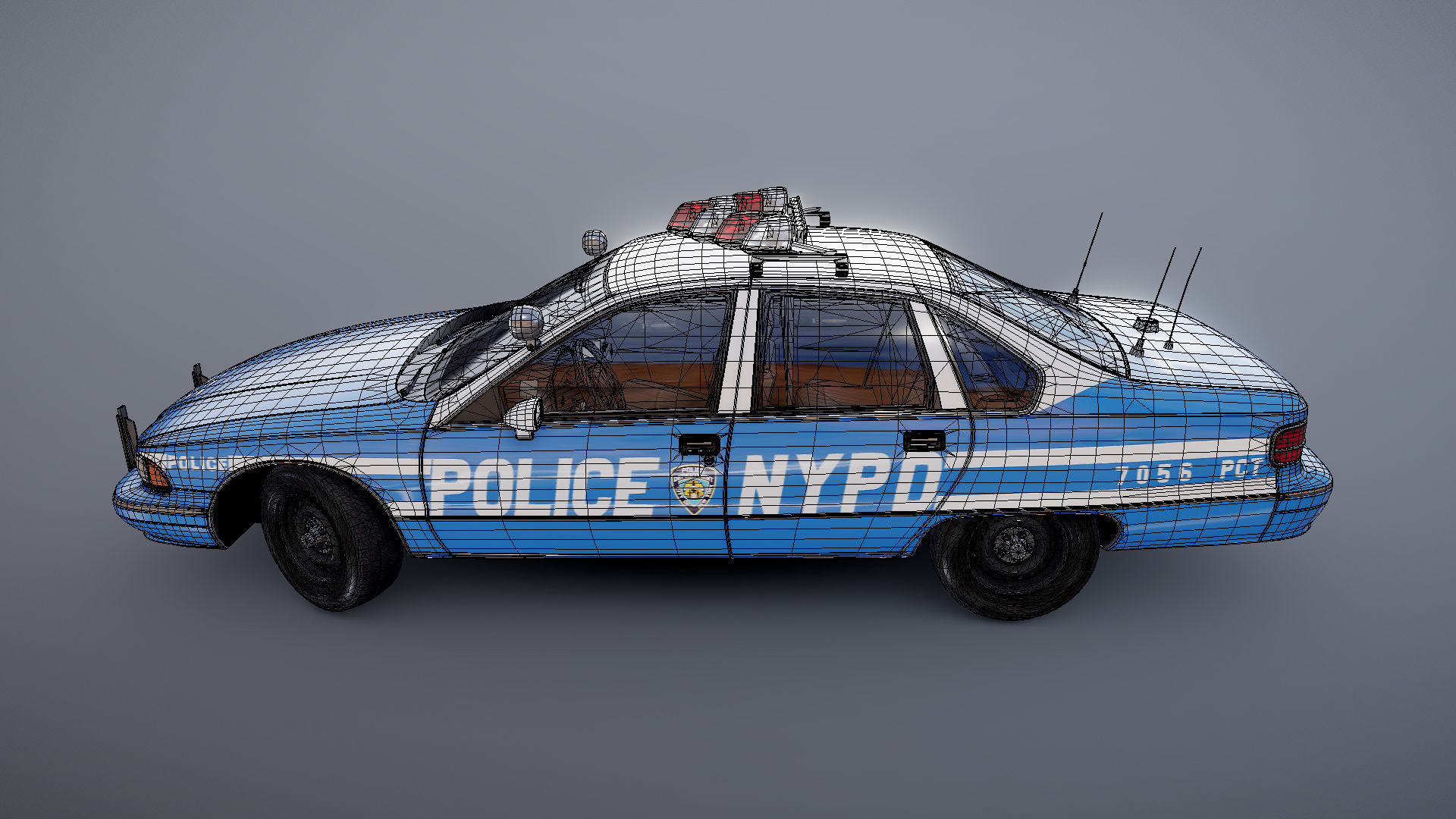 NYPD  police car Low-poly 3D model_28