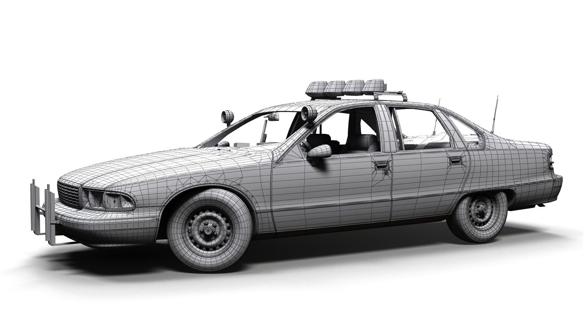 NYPD  police car Low-poly 3D model_17