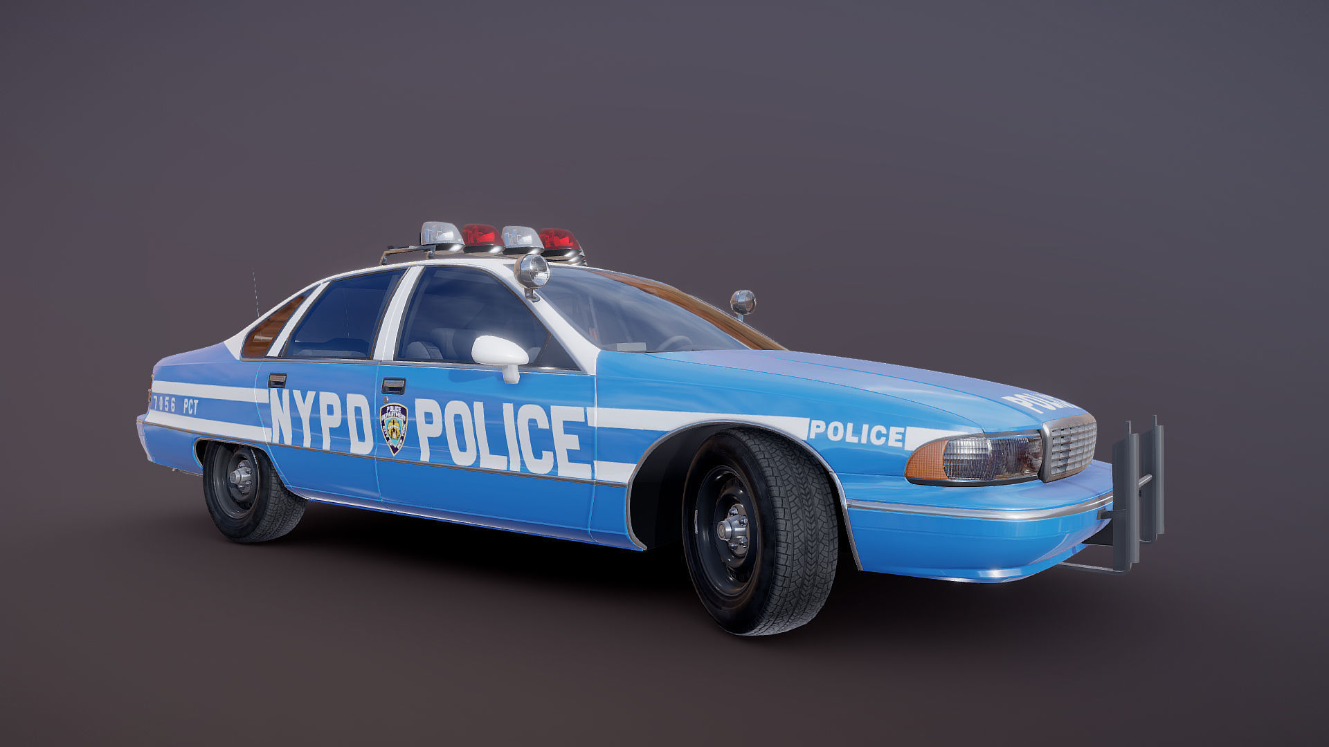 NYPD  police car Low-poly 3D model_22