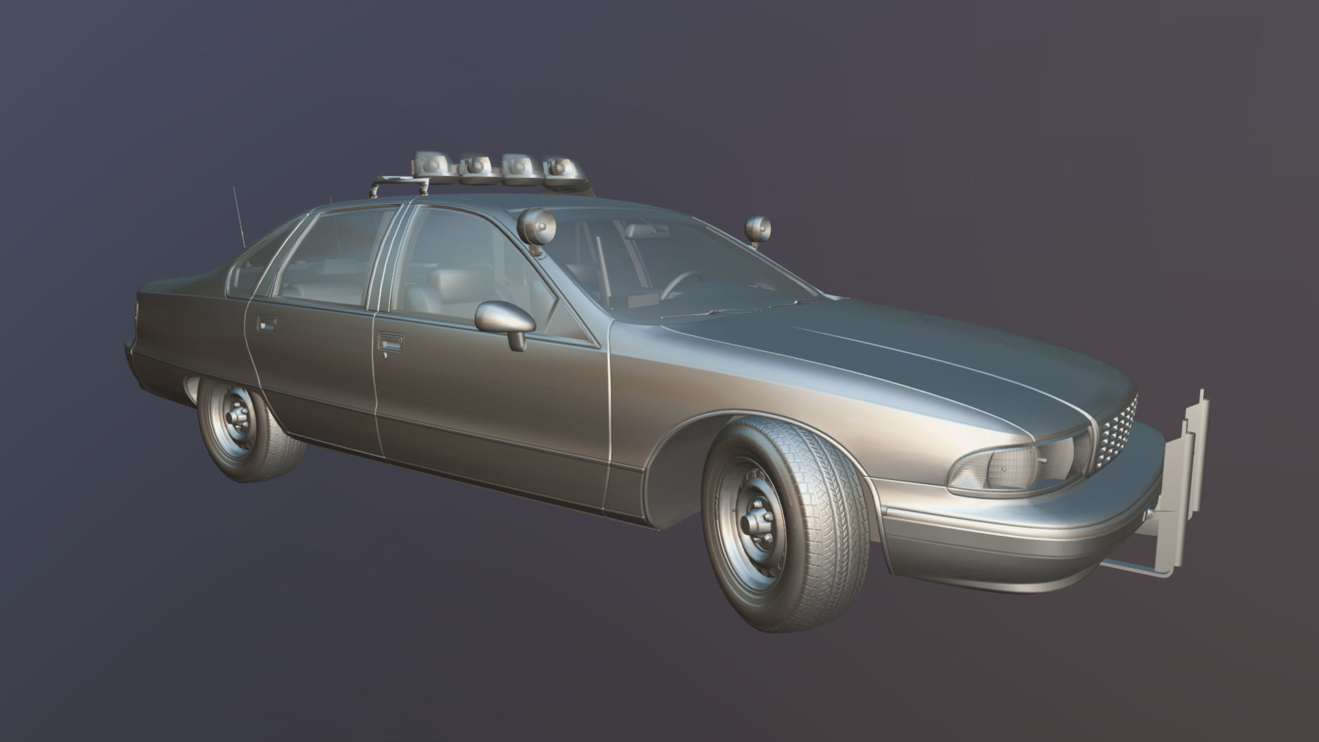 NYPD  police car Low-poly 3D model_30
