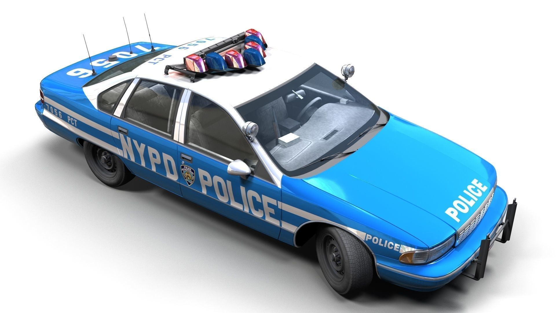 NYPD  police car Low-poly 3D model_2